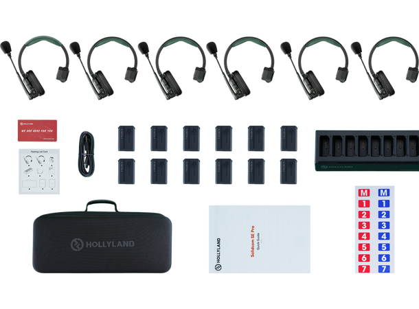 HOLLYLAND Solidcom SE Pro- 6 Person Noise Cancelling Headset Intercom 