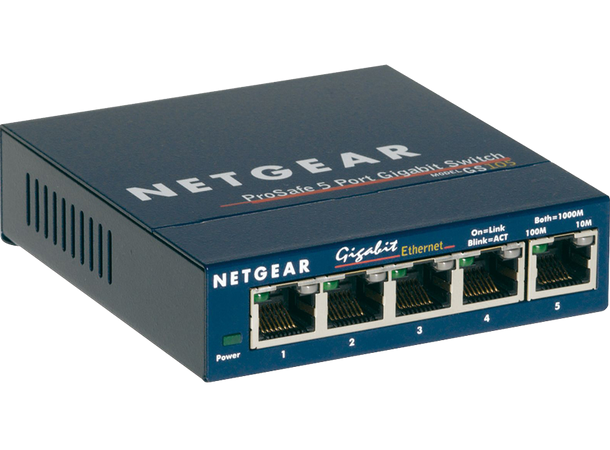 Netgear 5x Gigabit Unmanaged Switch 5 x Gb LAN, Fanless, GS105GE 