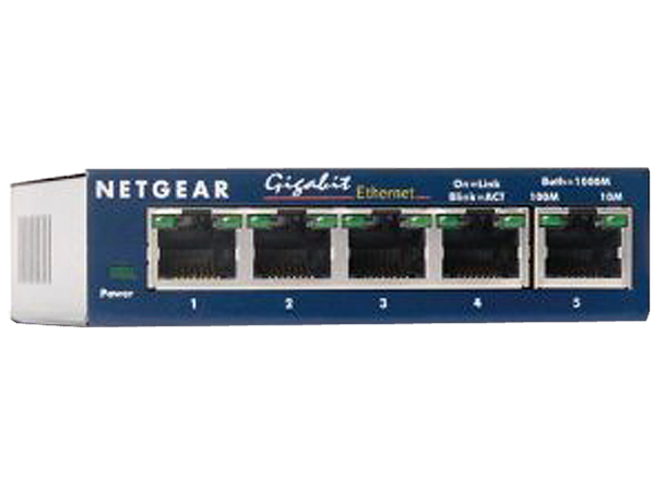 Netgear 5x Gigabit Unmanaged Switch 5 x Gb LAN, Fanless, GS105GE