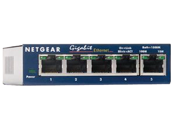 Netgear GS105GE 5x Gigabit Switch 5 x Gb LAN, Fanless, GS105GE 