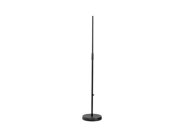 K&M 260 Mikrofonstativ, sort, rund fot Høy modell, uten galge, rund fot 25cm