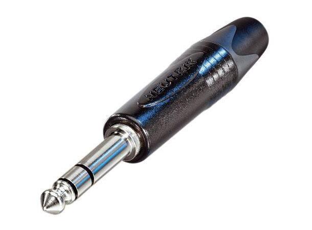Neutrik kabel jack 3P Balanser jack, Sort 