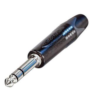 Neutrik kabel jack 3P Balanser jack, Sort