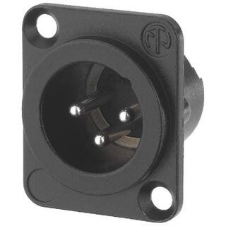 Neutrik chassi XLR han 3P sort For montering i eksempelvis SMRT bokser