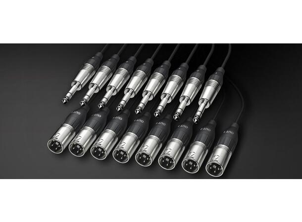 ALVA 8-XLR Male - 8-TRS 2 Meter Analog 8 p Multikabel Balansert XLRm-TRS 