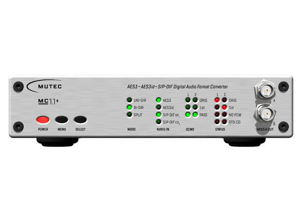 MUTEC MC-1.1+ Bidirectional Digital AFC S/PDIF (optical/coaxial) AES3 konverter